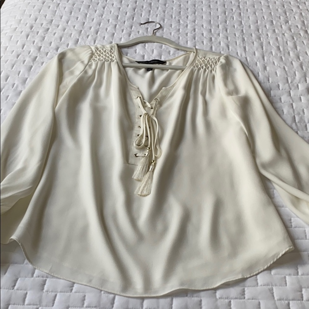 White House Black Market Sexy, Cream, Top